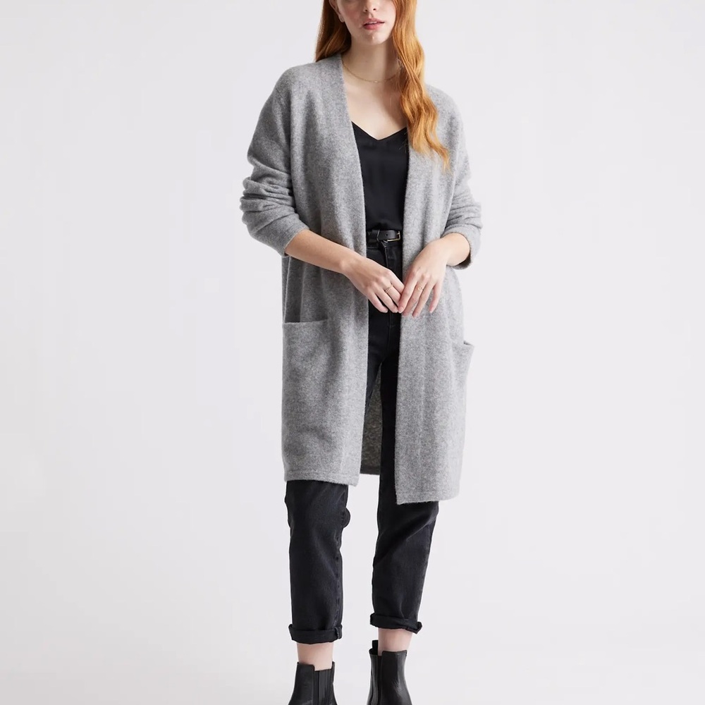 Quince Superfine Merino Wool Sweater Coat, never worn